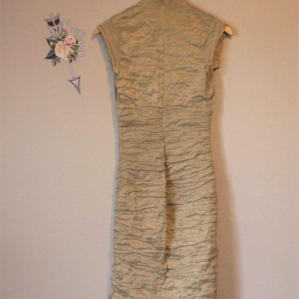 Nicole Miller Gold Midi Dress - Picture 2 of 7